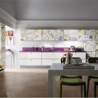 View By In Neat View By Kitchen Room In Crystal By Scavolini That Green Chairs Facing White Table That Full Up By Appliances Kitchens Stunning Glass Kitchen Furniture Idea To Decorate Your Kitchen