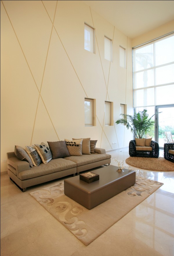 View By In Neat View By Taupe Sofas In The Living Room Feat Fur Rug In The Ghazale Residence Dream Homes  Wonderful Outdoor Features Ideas Inspired With Modern Style