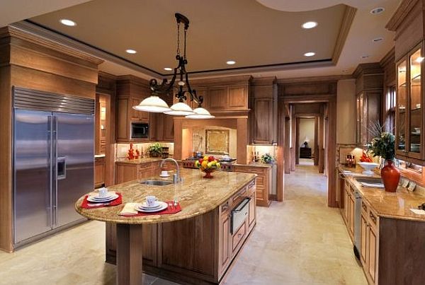 Maple Wood With Nice Maple Wood Kitchen Cabinets With Pendant Lamps Under The Plates And Washtub Feat Fruits Also Kitchens Candid Kitchen Cabinet Design In Luminous Contemporary Style