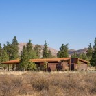 View At Showing Nice View At The Daylight Showing Wolf Creek Residence Area With Brown And Orange Rooftop Decoration Decoration Fabulous Contemporary Cabin Among The Beautiful Scenery View