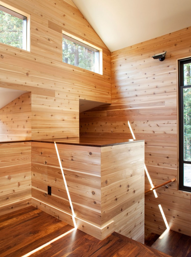 Setting Of Interior Perfect Setting Of Aptos Retreat Interior Displaying Wood Abundance Attached Over The Entire Part Of Home Building Dream Homes Elegant Modern Family Retreat With Cozy Red Kitchen Colors