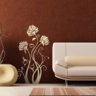 Wall Stickers In Perfect Wall Stickers Flower Design In Living Room Interior Decorated With Modern Sofa Furniture For Home Inspiration Decoration Unique Wall Sticker Decor For Your Elegant Residence Interiors