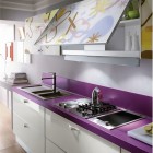 Violet Kitchen Crystal Pretty Violet Kitchen Island In Crystal By Scavolini That Books On The Table Under Lamp Decor Kitchens Stunning Glass Kitchen Furniture Idea To Decorate Your Kitchen