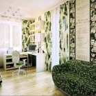 Green Room Studio Refreshing Green Room Of Sava Studio House Functions As Teen Bedroom Dominated By Full Of Green Patterned Matter Decoration Fantastic Room Decorations To Make A Comfortable Living Space