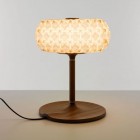 Table Lamp Lamp Refulgent Table Lamp Of MOL Lamp Manufacturer With Brown Wooden Lamp Base And Patterned Lamp Shade Decoration Stunning Modern Light Fixture To Spice Up Your Creative Home