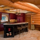 Kitchen With Cupboards Rustic Kitchen With Red Kitchen Cupboards Paint And Beams Ceiling Applied Travertine Tile And Backsplash Idea Kitchens Fantastic Kitchen Cupboards Paint Ideas With Chic Cupboards Arrangements