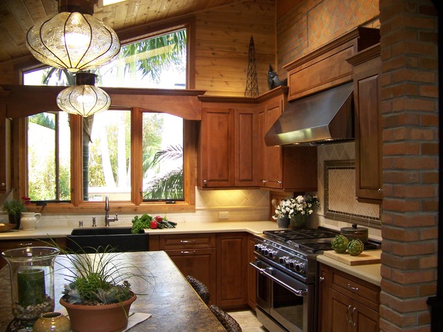 Wooden Kitchen At Rustic Wooden Kitchen Cupboards Design At Small Traditional Kitchen With Twin Lampions And Indoor Planters Decorated Well Kitchens Various Kitchen Cupboards Design With Varieties Of Interiors