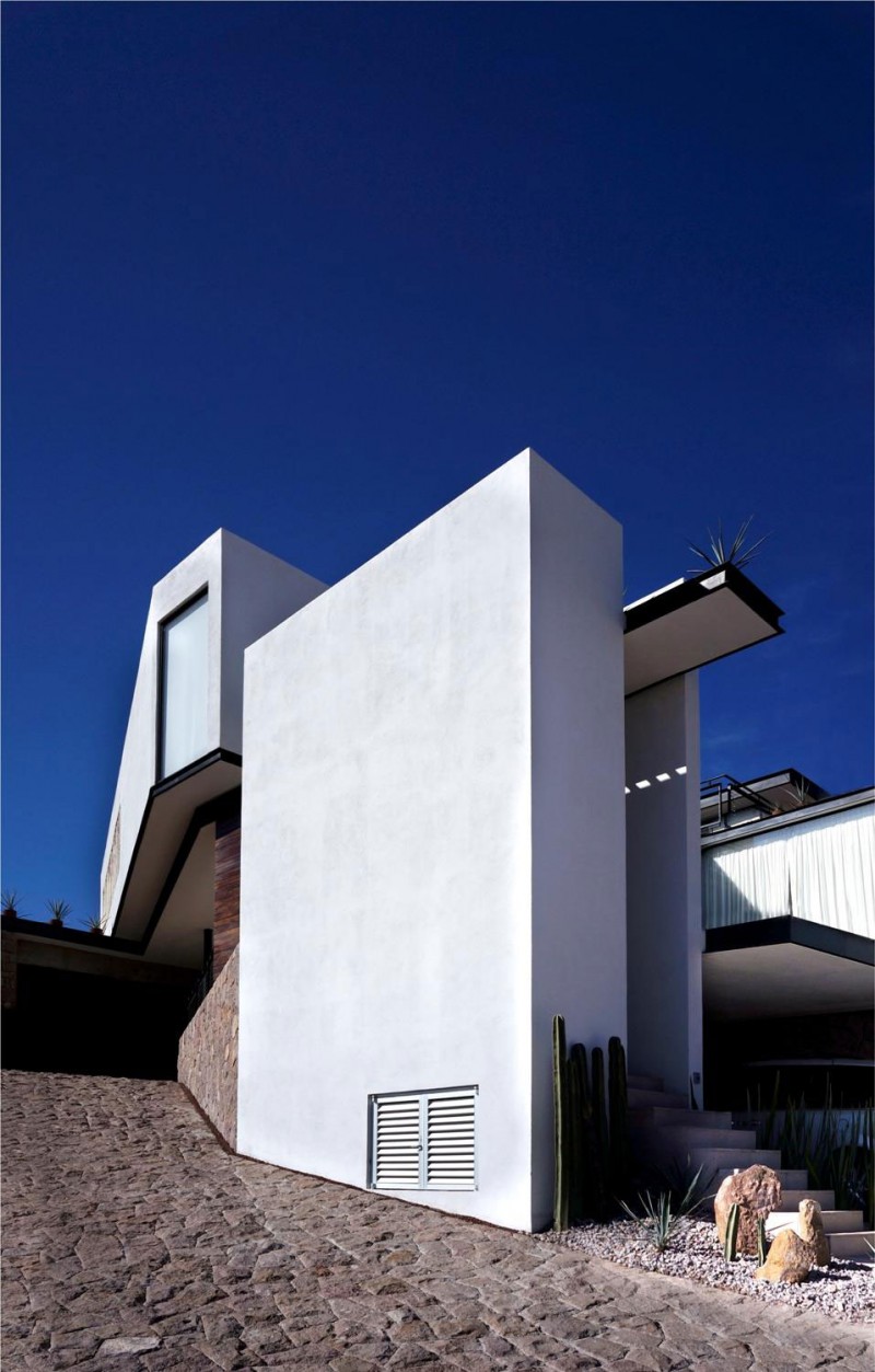 Facade View Acill Sensational Facade View Of The Acill Atem House With Stone Yard And Stone Wall Near The White Wall Dream Homes  Luxurious And Elegant Modern Residence With Stunning Views Over The City