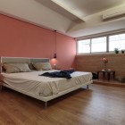 Modern House Interior Shabby Modern House Master Bedroom Interior Designed With Peach Wall And Sleek Wooden Panel With Potted Plants Bedroom Simple Color Decoration For A Creating Spacious Modern Interiors