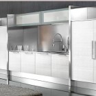 Ultra Modern Display Simple Ultra Modern Kitchen Designs Display Sleek Kitchen Cabinet Set With Metal Wash Basin From Tecnocucina Kitchens Elegant Modern Kitchen Design Collections Beautifying Kitchen Interior