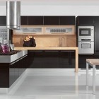 Ultra Modern By Sleek Ultra Modern Kitchen Designs By Utilizing Glossy Black Kitchen Islands And Kitchen Cabinet Set From Tecnocucina Kitchens Elegant Modern Kitchen Design Collections Beautifying Kitchen Interior