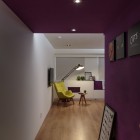 Wooden Floor House Sleek Wooden Floor Covering Modern House Flooring Enhanced With White And Purple Painted Wall With Yellow Chair Bedroom Simple Color Decoration For A Creating Spacious Modern Interiors