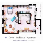 Carrie Bradshaws With Small Carrie Bradshaws Apartments Combined With TV Home Floor Plans Installed With Modular Coffee Table And Lounge Decoration Imaginative Floor Plans Of Television Serial Movie House