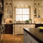 Traditional Kitchen Ideas Striking Traditional Kitchen Cupboards Design Ideas With Dark Wood And White Colored Also Wooden Countertop On Island Kitchens Various Kitchen Cupboards Design With Varieties Of Interiors
