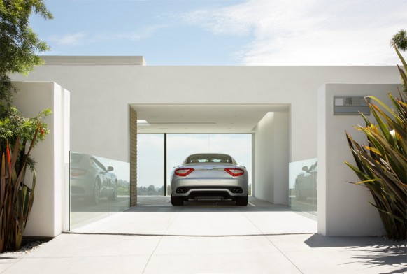 Car In Compiettion Stunning Car In Home Maserati Competition Design Decorated With Glass Fence And White Wall Color Ideas Dream Homes Fascinating Home With Modern Garage Plans For Urban People Living Space