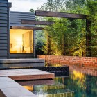 Naroon Modern With Stunning Maroon Modern Backyard Project With Swimming Pool And Wooden Deck Surrounded By Bamboo Trees Decoration Beautiful Modern Backyard Ideas To Relax You At Charming Home (+15 New Images)