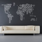 Wall Sticker Decoration Stunning Wall Sticker World Map Decoration In Modern Entry Way Used Cream Sofa Furniture Design Ideas For Inspiration Decoration Unique Wall Sticker Decor For Your Elegant Residence Interiors