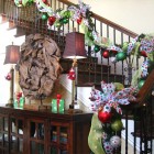 Staircase Christmas Integrating Sweet Staircase Christmas Decor Idea Integrating Red White Green And Golden Hanging Accessories Along Handrail Decoration Magnificent Christmas Decorations On The Staircase Railing