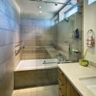 Breeze House Featured Tiny Breeze House Bathroom Interior Featured With Patented Bathtub Combined With Shower Separated With Glass Architecture Elegant Spacious Home With Wooden Material And Bright Interior Themes