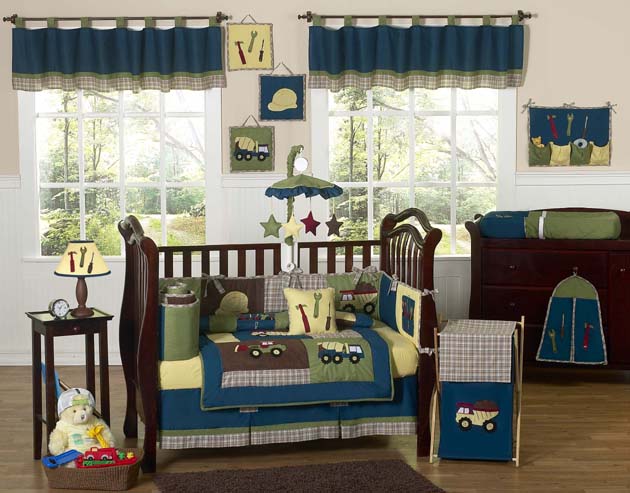 Home Baby Involving Traditional Home Baby Nursery Idea Involving Brown Wooden Crib Bedding For Boys With Blue Patterned Linen Kids Room  Elegant Crib Bedding For Boys With Stylish Decoration