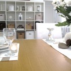 Ikea Storage Wood Traditional IKEA Storage Ideas Lacquered Wood Table With Precious Tabletops Modern White Bookcase Rattan Boxes Beautiful Fake Flower Decoration 19 Modern IKEA Storage Ideas Provides In Various Simple Designs