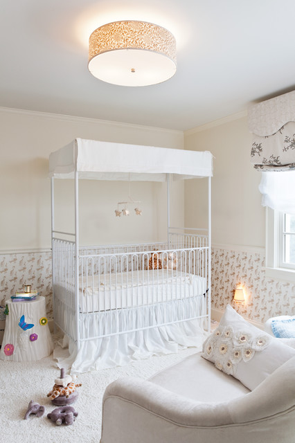 White Crib Girls Traditional White Crib Bedding For Girls With Canopy Decorated With Colorful Small Items On Wall And Floor Kids Room  Charming Crib Bedding For Girls With Girlish Atmosphere