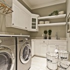 Laundry Room Ultimate Transitional Laundry Room Planner With Ultimate Washing Stand Sustainable Metallic Baskets Vintage White Cabinet Fresh Indoor Plants Shiny Ceiling Lights Interior Design Smart And Beautiful Laundry Rooms That Inspire Your Design Creativity (+12 New Images)