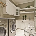 Laundry Room Ultimate Transitional Laundry Room Planner With Ultimate Washing Stand Sustainable Metallic Baskets Vintage White Cabinet Fresh Indoor Plants Shiny Ceiling Lights Interior Design Smart And Beautiful Laundry Rooms That Inspire Your Design Creativity