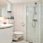 Bathroom With Interior Vibrant Bathroom With Luxurious White Interior Dominated The Countryside Villa In Torslanda Supported With White Dresser With Mirror Dream Homes Stunning Modern Countryside Home Applying Rustic Style