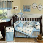 Dark Brown Bedding Warm Dark Brown Painted Crib Bedding For Boys Coupled With Diaper Dresser Nightstand And Blue Bedspread Kids Room Elegant Crib Bedding For Boys With Stylish Decoration (+12 New Images)