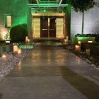 Facade View Residence Wonderful Facade View By Ghazale Residence At The Night Showing Stones Feat Floor Lamps Decor That Add Nice The Area Dream Homes Wonderful Outdoor Features Ideas Inspired With Modern Style
