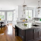 Kitchen Design Nook Wonderful Kitchen Design With Breakfast Nook Applied White Kitchen Cupboards Paint And Granite Countertop And Laminate Floor Kitchens Fantastic Kitchen Cupboards Paint Ideas With Chic Cupboards Arrangements (+20 New Images)