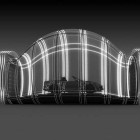 Transparent Garage Curved Wonderful Transparent Garage Cocoon With Curved Glass Covered Wall Of Garage With Lamp Installed Inside It Decoration Smart Garage Design In Various Decoration Ideas And Themes