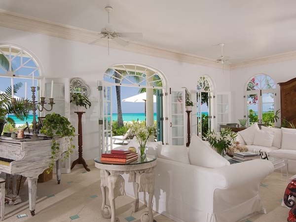 The Coral Grace Airy The Coral House On Grace Bay Living Room Interior Featured With Distressed Grand Piano With Lush Greenery Architecture  Luminous Private Beach House With Stylish And Chic Exotic Interiors