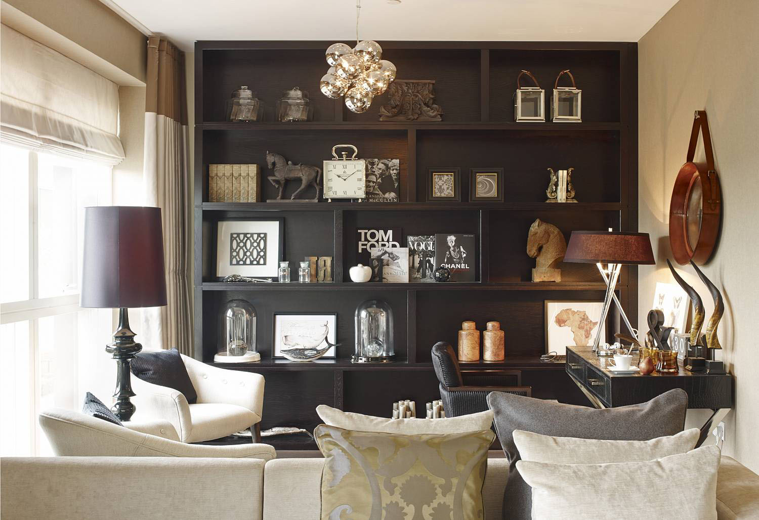 Living Room Home Amusing Living Room With Countryside Home By Suna Interior Design With White Back Chair And Dark Brown Wooden Bookshelf Interior Design  Elegant Modern Countryside House In Cozy Decorating Style