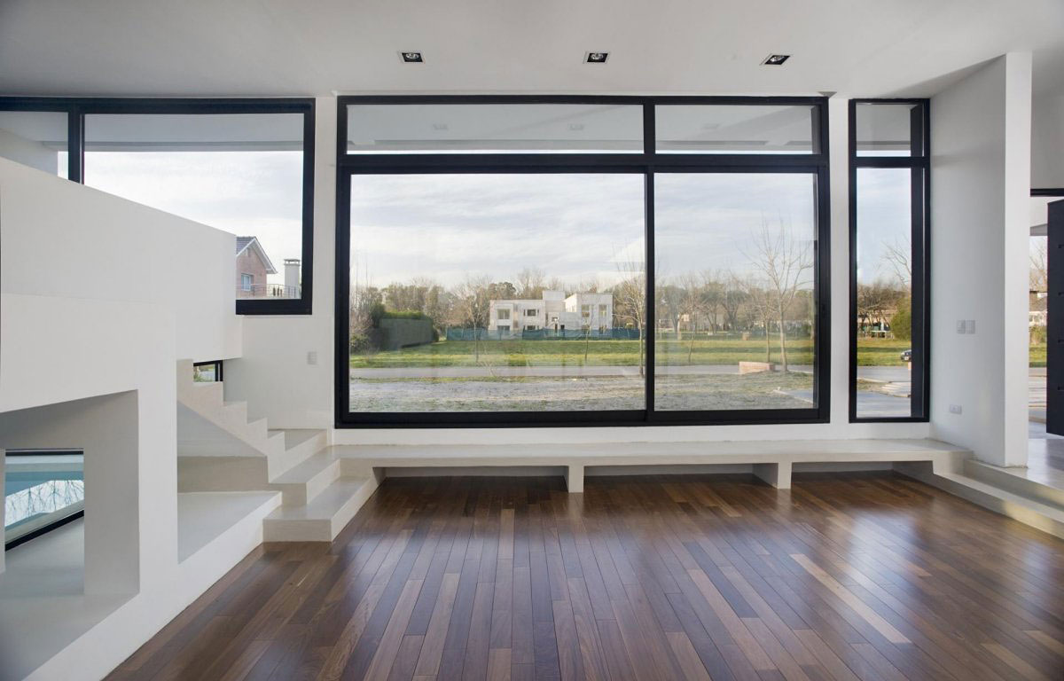 Room Design Bell Amusing Room Design Of Grand Bell Residence With Glass Panel Windows And Brown Colored Floor Made From Wooden Veneer Dream Homes Fresh White Home Shades Of Clean And Airy Interior Ideas