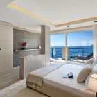 Bedroom Design Balcony Appealing Bedroom Design Open To Balcony With Sea View At Mallorca Villa Applied King Size Bed Design Dream Homes Luxurious Contemporary Mediterranean Villa With Sophisticated Interior Style