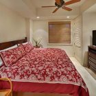 Red Quilt Wooden Appealing Red Quilt On The Wooden Bed Inside Hale Makena Maui Residence Bedroom With Wooden Dresser Dream Homes Luxurious Modern Villa With Beautiful Swimming Pool For Your Family