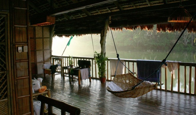 Villa Escudero Chairs Appealing Villa Escudero Including Woody Chairs And Table On The Wooden Deck With Lake Labasin View At The Outside Restaurant Unique Villa Design Providing Stunning Unusual Experience