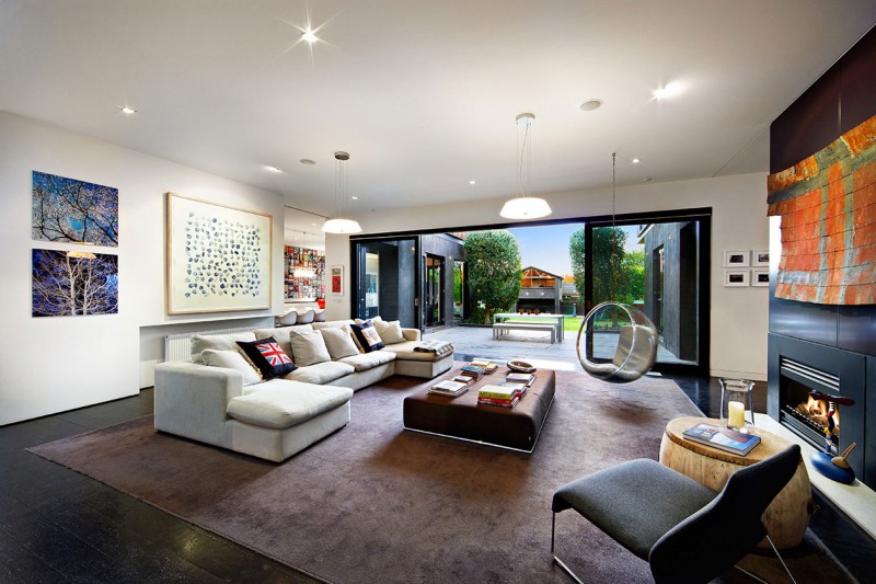 View By Design Awesome View By Living Room Design With White Sofas Under The Paint Wall In The Armadale House Decor Dream Homes  Fancy Comfortable Interior Design In Luxurious Contemporary Style