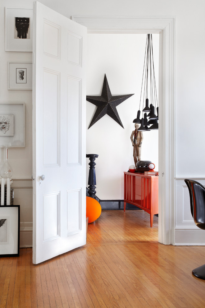 Black Star Pendants Beautiful Black Star And Flashlight Pendants Displayed As Modern Residence Interior Decorative Items Above Orange Items Dream Homes  Beautiful Art Deco Home With Views Of Contemporary Interiors