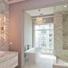 Coontemporary Bathroom Tile Bright Contemporary Bathroom Interior Glass Tile Backsplash 33 Ontario Dream Homes Contemporary Home Interior Supported By Some Artistic Elements