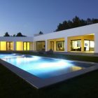 Lighting In By Bright Lighting In The Villa By The Sea Long Blue Pool Near The Wide Terrace And Grass Yard Dream Homes Beautiful And Contemporary Spanish Villa With Open Living Room