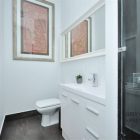 Modern Hitech Utilizes Clean Modern Hitech Mansion Bathroom Utilizes The International Standard Of Sitting Closet And White Sinks Design Interior Design Beautiful Interior Design In Modern Hi-Tech Mansion House Of Paddington