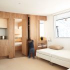 Design For House Contemporary Design For The Cabin House Interior With White Ceiling And White Benches On Brown Floor Interior Design Stylish And Contemporary Cabin Interior For Your Family