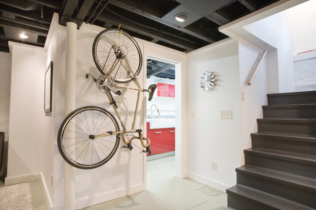 Modern Basement Interior Cool Modern Basement Room Design Interior With Small Wall Bike Storage Ideas In Entryway For Home Inspiration Dream Homes  20 Excellent Bike Storage Ideas Ways To Organize Your Garage