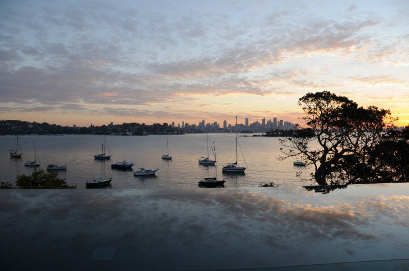 View Of Site Cool View Of Harbor Water Site And Greenery Seen From A Vaucluse House Infinity Swimming Pool Area With Balustrade Dream Homes Sensational Modern Beach Home With Open Kitchen And Living Rooms