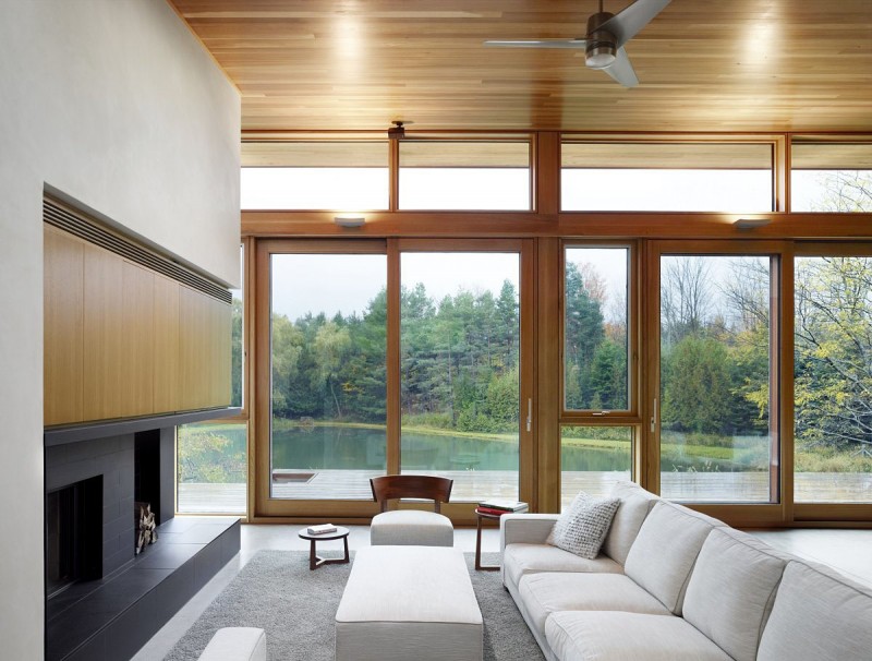 Huge Glass The Elegant Huge Glass Windows Let The Owner To Enjoy The Lake Panorama From Inside The House Dream Homes Unique And Beautiful Lake Home With Eco Friendly Concept