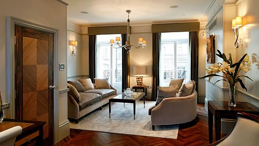 Living Room In Elegant Living Room Interior Design In Contemporary Wilton Place Townhouse Furnished With Gray Sectional Sofa Set Interior Design Classic Contemporary Townhouse With Blend Interior Design Style