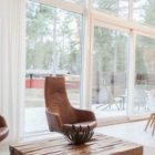 Decorative Brown Wooden Exciting Decorative Brown Chairs With Wooden Striped Desk And Wooden Vintage Bowl In Chalet Lagunen Residence Dream Homes Luminous And Shining House With Contemporary Yet Balanced Color Palette